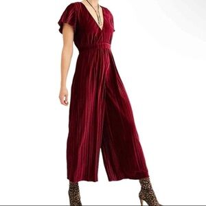 MINKPINK from Free People Burgundy Wine Bordeaux Lex Jumpsuit NWT sz S boho vamp
